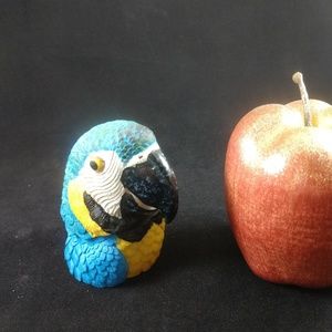 Parrot/macaw resin trinket box